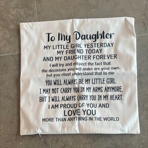 Sentimental White Pillow Cover - New in Package